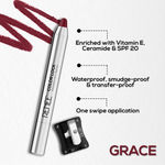 Buy RENEE Colorlock Transfer Not Lip Crayon with Sharpener, Waterproof & Smudgeproof, Lightweight & Long lasting, Highly Pigmented, Ultra Matte Finish, Vitamin E, Ceramide & SPF 20, 02 Grace, 3 gm - Purplle