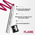 Buy RENEE Colorlock Transfer Not Lip Crayon with Sharpener, Waterproof & Smudgeproof, Lightweight & Long lasting, Highly Pigmented, Ultra Matte Finish, Vitamin E, Ceramide & SPF 20, 04 Flare, 3 gm - Purplle