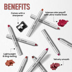 Buy RENEE Colorlock Transfer Not Lip Crayon with Sharpener, Waterproof & Smudgeproof, Lightweight & Long lasting, Highly Pigmented, Ultra Matte Finish, Vitamin E, Ceramide & SPF 20, 05 Tempt, 3 gm - Purplle
