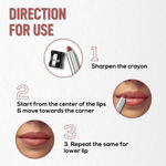 Buy RENEE Colorlock Transfer Not Lip Crayon with Sharpener, Waterproof & Smudgeproof, Lightweight & Long lasting, Highly Pigmented, Ultra Matte Finish, Vitamin E, Ceramide & SPF 20, 05 Tempt, 3 gm - Purplle