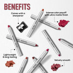 Buy RENEE Colorlock Transfer Not Lip Crayon with Sharpener, Waterproof & Smudgeproof, Lightweight & Long lasting, Ultra Matte Finish, Vitamin E, Ceramide & SPF 20 Infused, 06 Intrigue, 3 gm - Purplle