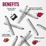 Buy RENEE Colorlock Transfer Not Lip Crayon with Sharpener, Waterproof & Smudgeproof, Lightweight & Long lasting, Highly Pigmented, Ultra Matte Finish, Vitamin E, Ceramide & SPF 20, 08 Impulse, 3 gm - Purplle