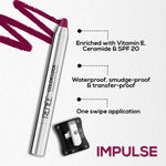 Buy RENEE Colorlock Transfer Not Lip Crayon with Sharpener, Waterproof & Smudgeproof, Lightweight & Long lasting, Highly Pigmented, Ultra Matte Finish, Vitamin E, Ceramide & SPF 20, 08 Impulse, 3 gm - Purplle
