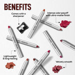 Buy RENEE Colorlock Transfer Not Lip Crayon with Sharpener, Waterproof & Smudgeproof, Lightweight & Long lasting, Highly Pigmented, Ultra Matte Finish, Vitamin E, Ceramide & SPF 20, 09 Desire, 3 gm - Purplle