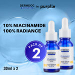 Buy DERMDOC By Purplle NiaGlow Care Kit (30 ml) Pack of 2 | 10% Niacinamide Face Serum (30 ml) | Skin Brightening I Niacinamide for Oily Skin - Purplle