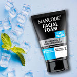 Buy Mancode Facial Foam Face wash for men skin Detoxifying & Anti Roughness with micro exfoliator scrub help to detox and get smoothens skin texture Face Wash for men 100 ml - Purplle