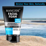 Buy Mancode Facial Foam Face wash for men skin Detoxifying & Anti Roughness with micro exfoliator scrub help to detox and get smoothens skin texture Face Wash for men 100 ml - Purplle