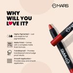Buy MARS Won't Smudge Won't Budge Crayon Lipstick with 12 hours stay | Matte Finish | Waterproof | Won't Smudge Won't Budge Lip Crayon (3.5 gm) (02-I Am Strong) - Purplle