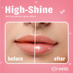Buy MARS Candylicious Sheer Lip Gloss for Women | Hydrating & High Shine | Lightweight | Non-Sticky | Enriched with Vitamin-E, Hyaluronic Acid & Avocado Ester (4 ml) (04-CANDY FLOSS) - Purplle