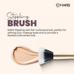 Buy MARS Artist's Arsenal Professional Stippling Brush For Face makeup | Feather Soft Bristle | Flat Surfaced Air Brush | Precise Synthetic Bristles | Luxe Design Makeup Brush (Golden) 1 Pc - Purplle