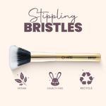 Buy MARS Artist's Arsenal Professional Stippling Brush For Face makeup | Feather Soft Bristle | Flat Surfaced Air Brush | Precise Synthetic Bristles | Luxe Design Makeup Brush (Golden) 1 Pc - Purplle