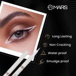 Buy MARS Smudge Proof Liquid Pen Eyeliner with Ultra Fine Tip | Matte Finish & Waterproof (1.5 gm) (White) - Purplle