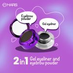 Buy MARS Eyelove Multi Pods Gel Eyeliner & Eyebrow Powder With Dual Ended Brush | Smudge Proof & Water Proof | Long Lasting | Rich Pigmentation | Inbuilt Mirror for Touch-up (3.5 gm) (Black) - Purplle