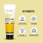 Buy Dr. Sheth's Ceramide & Vitamin C Sunscreen SPF 50+ PA++++ |In-Vivo Tested | For Healthy & Bright Skin | Lightweight & Non Greasy | For UVA/UVB & Blue Light & IR Protection | No white cast | For All Skin Types | For Men & Women | 125 gm - Purplle