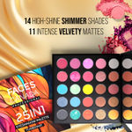 Buy FACES CANADA Professional 25 IN 1 Eyeshadow Palette - Flamboyant, 27.5g | High Shine Shimmer & Intense Velvety Matte Finish | Highly Pigmented | Long Lasting | Smooth Texture | Easily Blendable - Purplle