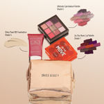 Buy Swiss Beauty Say Hi Makeup Kit | Eyeshadow Palette with Matte, Shimmer and Metallic Shade | On The Move Lip Palette with Matte Finish | BB Foundation with Sheer Coverage and Golden Pouch | Long-Lasting | All Skin Types Combo of 4 - Purplle