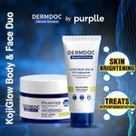 Buy DERMDOC by Purplle KojiGlow Body & Face Duo | 1.5% Kojic Acid & 1% Squalene Body Cream | 2% Kojic Acid Glow Fusion Formula Night Cream | Brightening | Pigmentation - Purplle