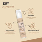 Buy Glamveda Glutathione & Vitamin C Sunscreen SPF 50 Pa+++| Broad-spectrum Sunscreen with advanced blue light filter | UVA/UVB Protection | No white cast, Water resistant Ultra lightweight & nonA sticky|A 50 gm - Purplle