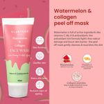 Buy Glamveda Watermelon & Collagen Anti Ageing Combo Gift Pack | Reduces signs of ageing | Face Wash, Facial Kit & Peel Off Mask 240 gm - Purplle