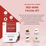 Buy Glamveda Red Wine Advance Anti Ageing Combo Gift Pack | Reduces signs of ageing | Face Wash, Facial Kit & Peel Off Mask 240 gm - Purplle