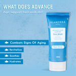 Buy Glamveda Copper Peptide & Hyaluronic Acid Advance Age Support face Wash | Anti Ageing & Firming | All Skin Types | Multi Peptide Complex & Centella Assiatica | Anti Wrinkle Formula For GlowingA SkinA |A 100 ml - Purplle