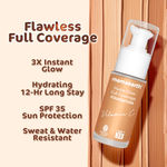 Buy Mamaearth Hydra-Glow Full Coverage Foundation With Vitamin C & Turmeric - 04 Sun Glow - 30 ml Full Coverage | Gives 3X Instant Glow | 12-Hour Long Stay & Hydration | SPF 35 | Non-Drying - Purplle