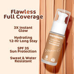 Buy Mamaearth Hydra-Glow Full Coverage Foundation With Vitamin C & Turmeric - 06 Caramel Glow - 30 ml Full Coverage | Gives 3X Instant Glow | 12-Hour Long Stay & Hydration | SPF 35 | Non-Drying - Purplle