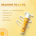 Buy Clensta Daily Glow Sunscreen Gel SPF 50 PA++++ with Vitamin C, Niacinamide and Squalane, UVA/UVB Filters - No White Cast, Non-Greasy, Non-Sticky, Lightweight & Anti-Tan Formula With Fragrance Free, For Men & Women, 50 gm - Purplle