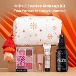 Buy Swiss Beauty 4-in-1 Festive Makeup Kit | Waterproof Lipstick | Paspport Palette for Face & Eyes | Long-Lasting Makeup Fixer | Makeup Primer 82 gm - Purplle