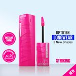 Buy Maybelline New York Super Stay Vinyl Ink Liquid Lipstick, Instant shine color, Striking - 4.2 ml - Purplle