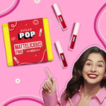 Buy SUGAR POP Mattelicious Trio - The Red Edit - 4.8 ml | Set of 3 Red Matte Lipcolours | Non-drying | Transfer-proof | Smudgeproof - Purplle