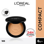 Buy L'Oreal Paris Infallbile 24h Oil Killer High Coverage Compact Powder | Matte-Finish, Lightweight & Blendable & Compact For Face Makeup | With SPF 32 & PA +++ | 105 Fair Linen 6 gm - Purplle