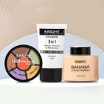 Buy Insight Cosmetic Blur Regime :Banana Loose Powder, 40g + 3 In 1 Long Lasting Primer (30 ml) + Pro Concealer Palette - Purplle