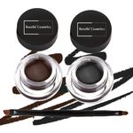 Buy RONZILLE Black & Brown 2 in 1 WaterProof & Smudge Proof Gel Eyeliner Kajal - Purplle