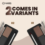 Buy MARS 3 in 1 EyeBrow Powder Palette - 02 | 6.2 gm - Purplle