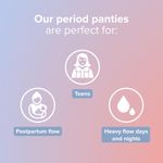 Buy Nua Overnight Period Panties for Women | 360 degree coverage | For Heavy Flow - XXL-XXXL | Unscented | 5 Disposable Period Panties | Upto 0% Leakage (313.2 gm) - Purplle