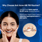 Buy DERMDOC Anti Acne AM PM Routine : Salicylic Acid face wash (120 ml) + Salicylic Acid Face Gel (50 gm) + Kojic Acid Glow Night Cream (50 gm) - Purplle