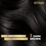 Buy Streax Cream Hair Colour Dark Brown + Streax Walnut Serum (120 ml + 45 ml) - Purplle