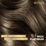 Buy Streax Hair Colour Rich Platinum + Streax Walnut Serum (120ml + 45 ml) - Purplle
