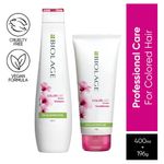 Buy Biolage Professional Colorlast Shampoo and Conditioner, Protects Colored Hair & Maintains Vibrancy, With Orchids, Vegan & Cruelty-Free, 400ml + 196g - Purplle