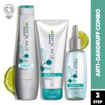 Buy Biolage Professional Scalppure Anti-Dandruff Shampoo, Conditioner & Hair Serum, Removes Visible Flakes, With Bergamot, Vegan, 200 ml + 98 gm + 100 ml - Purplle