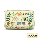 Buy Good vibes Printed Cream Pouch  - Purplle