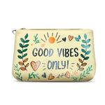 Buy Good vibes Printed Cream Pouch  - Purplle