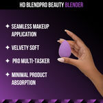 Buy Staze 9to9 HD BlendPro Velvety Soft + Multipurpose Beauty Blender | For Seamless Makeup Application | 01 Teardrop - Purplle