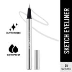 Buy Swiss Beauty Eye Sparkle Sketch Liner Glitter Finish and Water-Proof |Fine Tip For Precise Application 1- Sparkle Silver (0.6 gm) - Purplle