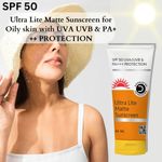 Buy Dermistry Ultra Lite Matte Finish Sunscreen SPF 50 for Oily Acne Prone & All Skin Types I UVA/B PA+++ Sun Protection l Light Weight Moisturizer I Water Based Daily Use Men Women (50 ml) - Purplle