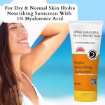Buy Dermistry 1% Hyaluronic Acid Ultra Hydrating Nourishing Sunscreen Aqua Gel For Dry Comination & All Skin Types & SPF 50 UVA UVB PA+++ Sun Protection | No White Cast Light Weight Moisturizer I Water Based Daily Use Men Women (50 ml) - Purplle