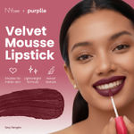 Buy NY Bae Velvet Mousse Liquid Lipstick - Sexy Sangria 04 (6.5 ml) | Velvet Matte Finish | Transferproof | Smudgeproof | Ultra Light | Smooth | Moisturising Wine Lipstick - Purplle