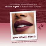 Buy NY Bae Velvet Mousse Liquid Lipstick - Sexy Sangria 04 (6.5 ml) | Velvet Matte Finish | Transferproof | Smudgeproof | Ultra Light | Smooth | Moisturising Wine Lipstick - Purplle
