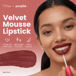 Buy NY Bae Velvet Mousse Liquid Lipstick - Spicy Rust 06 (6.5 ml) | Velvet Matte Finish | Transferproof | Smudgeproof | Ultra Light | Smooth | Moisturising Brown Lipstick - Purplle